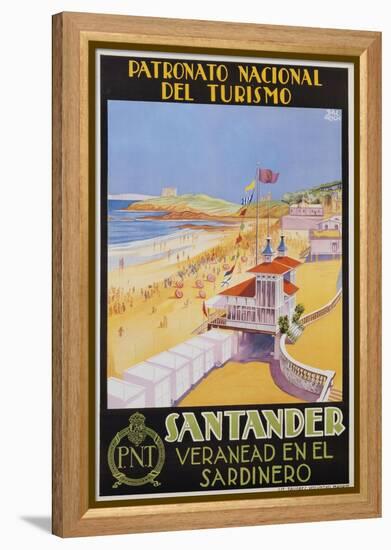Santander Veranead En El Sardinero Poster-null-Framed Premier Image Canvas