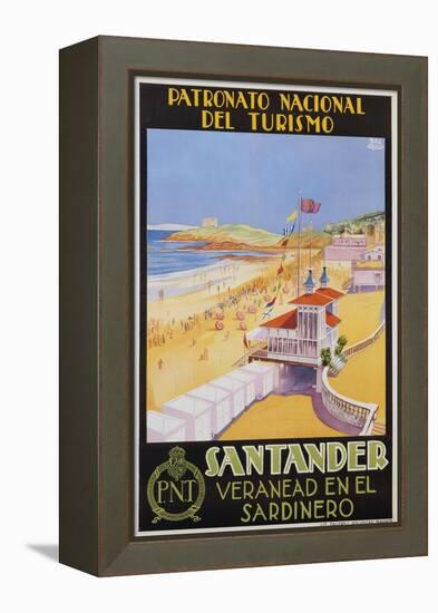 Santander Veranead En El Sardinero Poster-null-Framed Premier Image Canvas