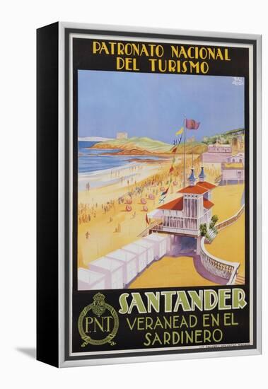 Santander Veranead En El Sardinero Poster-null-Framed Premier Image Canvas