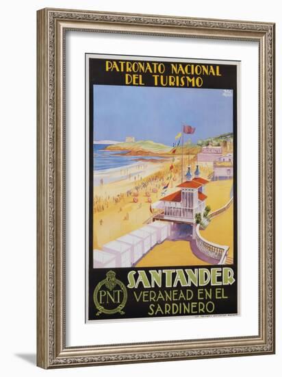 Santander Veranead En El Sardinero Poster-null-Framed Giclee Print
