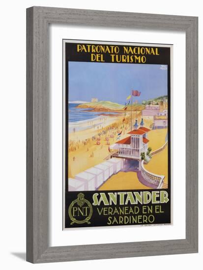 Santander Veranead En El Sardinero Poster-null-Framed Giclee Print