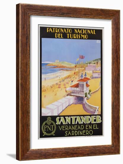 Santander Veranead En El Sardinero Poster-null-Framed Giclee Print