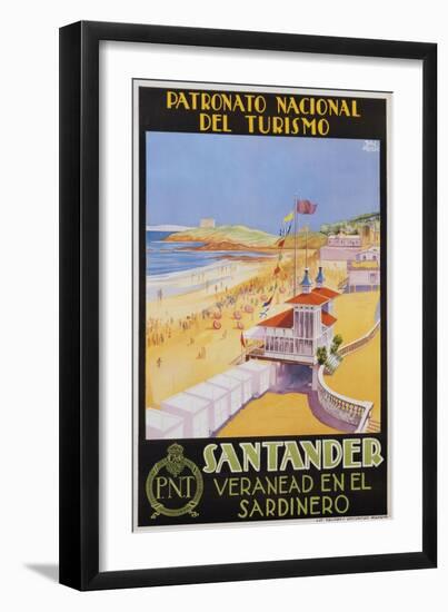 Santander Veranead En El Sardinero Poster-null-Framed Giclee Print