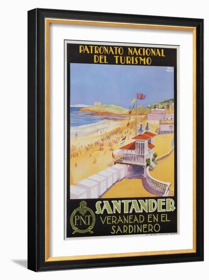 Santander Veranead En El Sardinero Poster-null-Framed Giclee Print