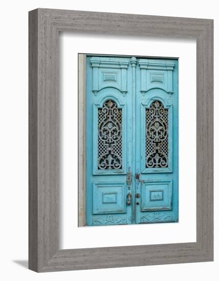 Santarem, Portugal. Typical old beautiful doors you find in Portugal.-Julien McRoberts-Framed Photographic Print