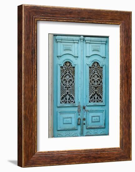 Santarem, Portugal. Typical old beautiful doors you find in Portugal.-Julien McRoberts-Framed Photographic Print