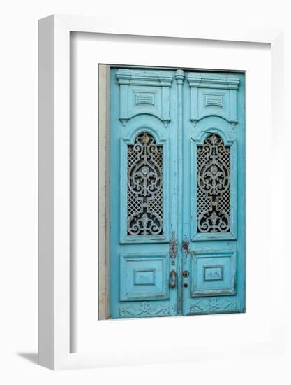 Santarem, Portugal. Typical old beautiful doors you find in Portugal.-Julien McRoberts-Framed Photographic Print