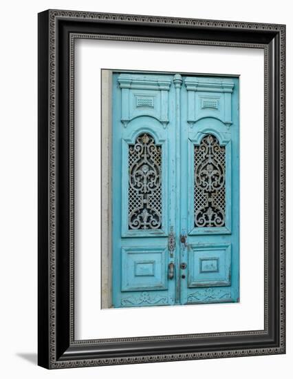 Santarem, Portugal. Typical old beautiful doors you find in Portugal.-Julien McRoberts-Framed Photographic Print