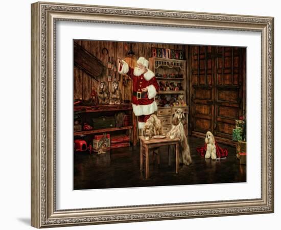 Santas Dogs-Santa’s Workshop-Framed Giclee Print