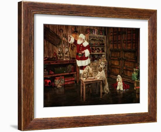 Santas Dogs-Santa’s Workshop-Framed Giclee Print