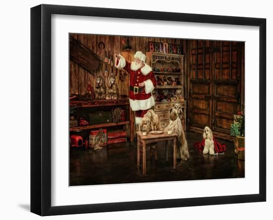 Santas Dogs-Santa’s Workshop-Framed Giclee Print