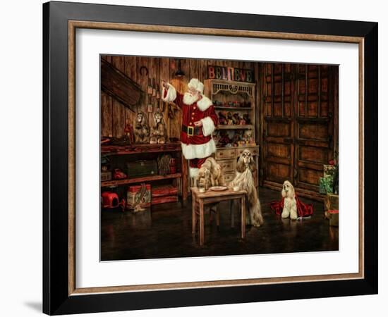 Santas Dogs-Santa’s Workshop-Framed Giclee Print