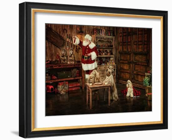 Santas Dogs-Santa’s Workshop-Framed Giclee Print