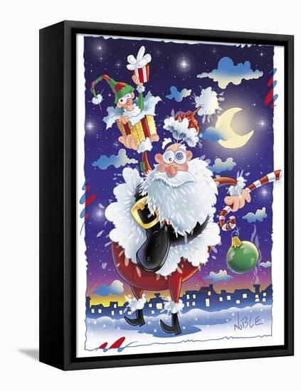 Santas Gift-null-Framed Premier Image Canvas