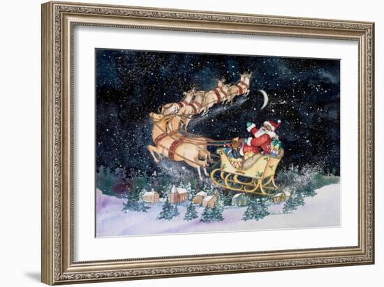 Santas Ride-Kathleen Parr McKenna-Framed Art Print