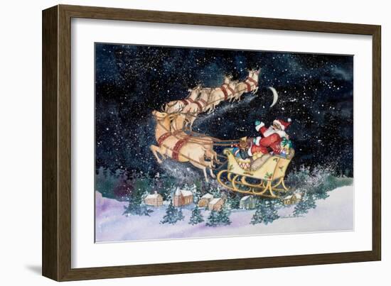 Santas Ride-Kathleen Parr McKenna-Framed Art Print