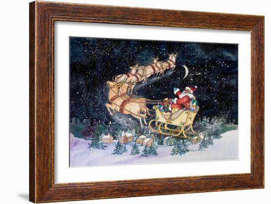 Santas Ride-Kathleen Parr McKenna-Framed Art Print