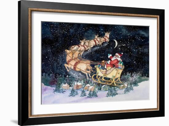 Santas Ride-Kathleen Parr McKenna-Framed Art Print