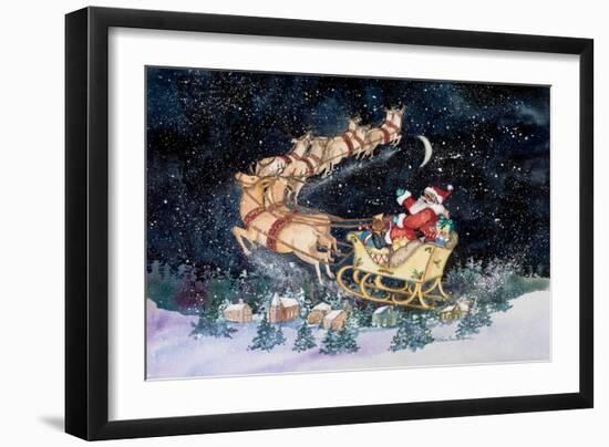 Santas Ride-Kathleen Parr McKenna-Framed Art Print