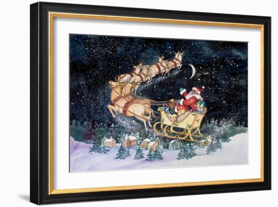 Santas Ride-Kathleen Parr McKenna-Framed Art Print