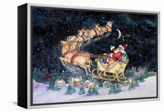 Santas Ride-Kathleen Parr McKenna-Framed Stretched Canvas