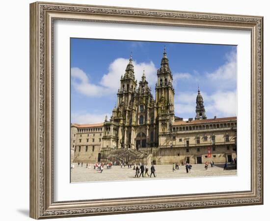 Santiago Cathedral on the Plaza Do Obradoiro, Santiago De Compostela, Spain-R H Productions-Framed Photographic Print