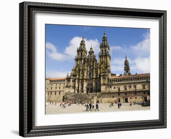 Santiago Cathedral on the Plaza Do Obradoiro, Santiago De Compostela, Spain-R H Productions-Framed Photographic Print