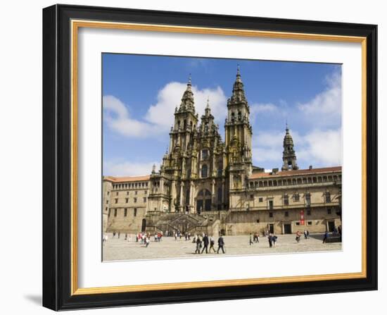 Santiago Cathedral on the Plaza Do Obradoiro, Santiago De Compostela, Spain-R H Productions-Framed Photographic Print