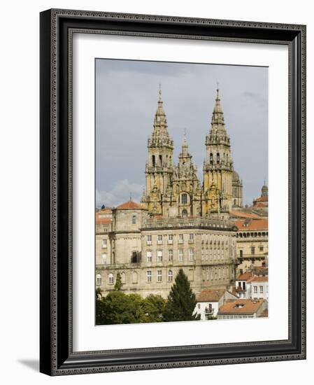 Santiago Cathedral with the Palace of Raxoi in Foreground, Santiago De Compostela, Spain-R H Productions-Framed Photographic Print