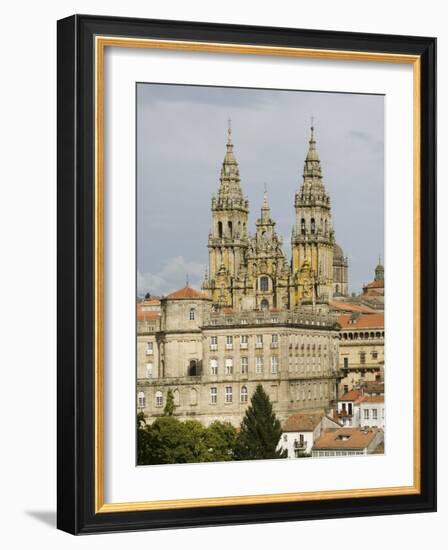 Santiago Cathedral with the Palace of Raxoi in Foreground, Santiago De Compostela, Spain-R H Productions-Framed Photographic Print