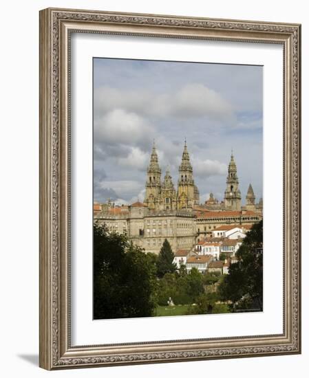 Santiago Cathedral with the Palace of Raxoi in Foreground, Santiago De Compostela, Spain-R H Productions-Framed Photographic Print