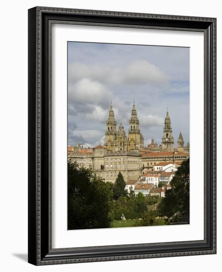 Santiago Cathedral with the Palace of Raxoi in Foreground, Santiago De Compostela, Spain-R H Productions-Framed Photographic Print