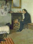 The Bohemian (Portrait of Erik Satie in His Studio in Montmartre), 1891-Santiago Rusinol i Prats-Giclee Print