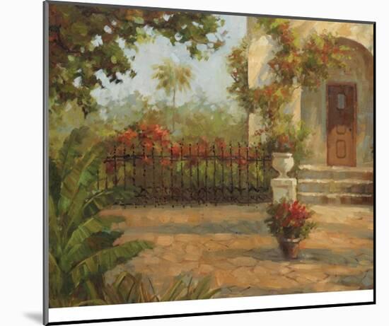 Santiago's Courtyard-Enrique Bolo-Mounted Art Print