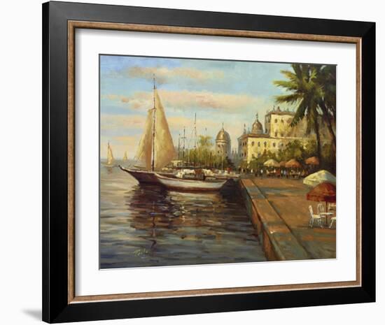 Santo Domingo Harbor-Enrique Bolo-Framed Art Print