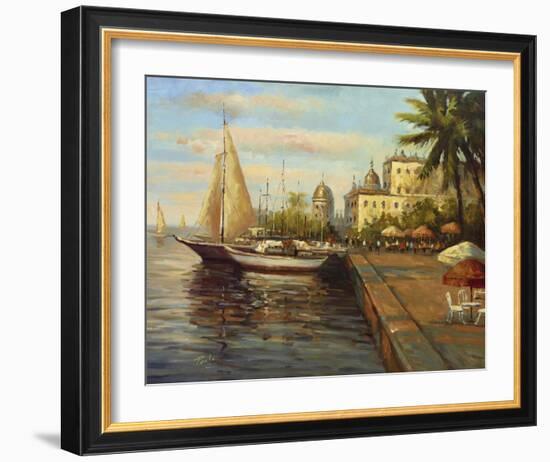 Santo Domingo Harbor-Enrique Bolo-Framed Art Print