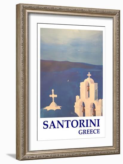 Santorini, Greece - View from Oia Retro Style-Markus Bleichner-Framed Art Print