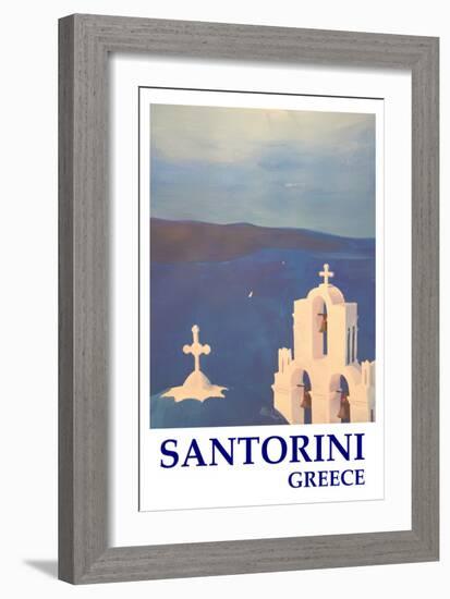 Santorini, Greece - View from Oia Retro Style-Markus Bleichner-Framed Art Print