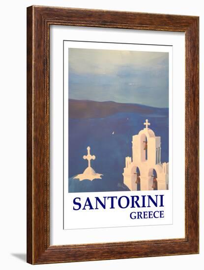 Santorini, Greece - View from Oia Retro Style-Markus Bleichner-Framed Art Print