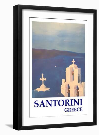 Santorini, Greece - View from Oia Retro Style-Markus Bleichner-Framed Art Print