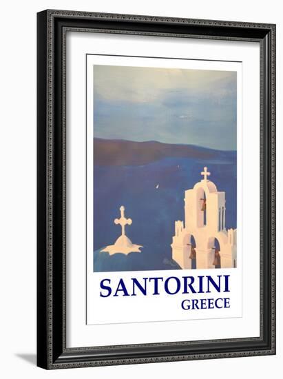 Santorini, Greece - View from Oia Retro Style-Markus Bleichner-Framed Art Print