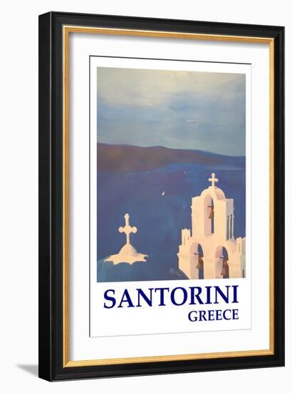 Santorini, Greece - View from Oia Retro Style-Markus Bleichner-Framed Art Print