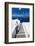 Santorini, stairs with a view to the sea and Caldera, Santorini, Cyclades, Greek Islands, Greece-Sakis Papadopoulos-Framed Photographic Print