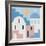 Santorini Summer I Sq-Moira Hershey-Framed Art Print