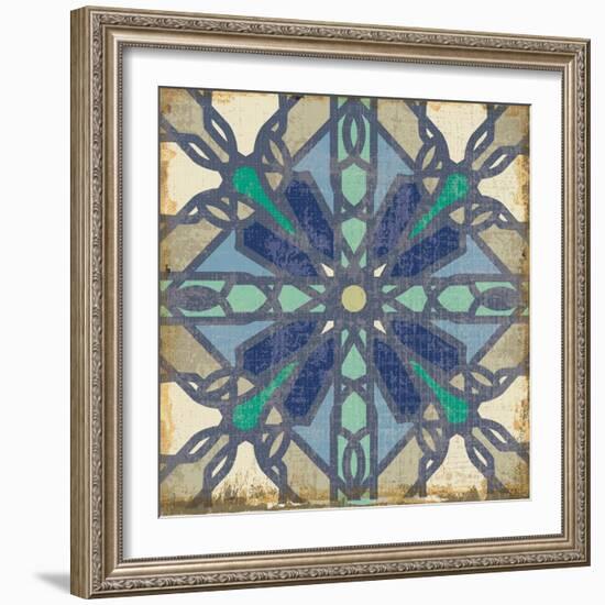 Santorini Tile IV-Pela Studio-Framed Art Print