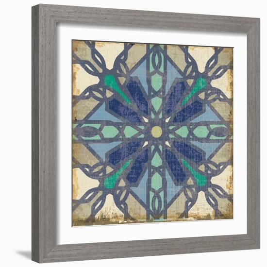 Santorini Tile IV-Pela Studio-Framed Art Print