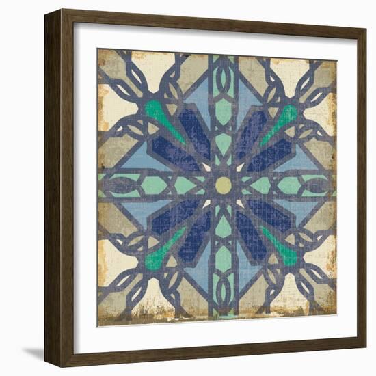 Santorini Tile IV-Pela Studio-Framed Art Print