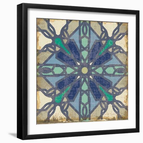 Santorini Tile IV-Pela Studio-Framed Art Print