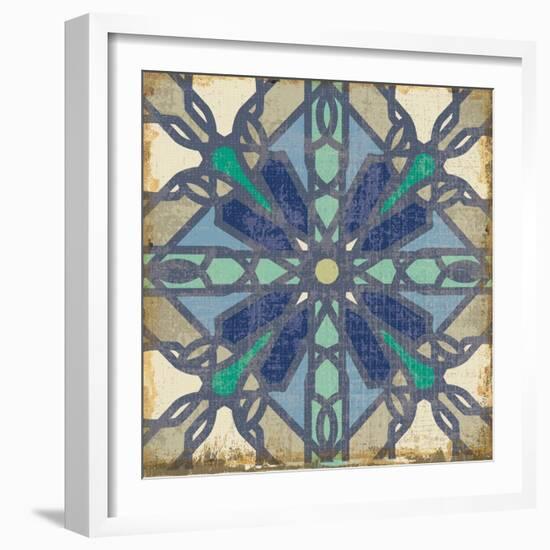 Santorini Tile IV-Pela Studio-Framed Art Print