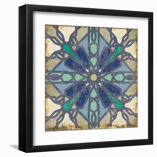 Santorini Tile IV-Pela Studio-Framed Art Print